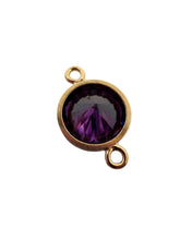 3mm, Gold filled , 3A, Cubic Zicronia Bezel Connector 
SKU#4030CM2