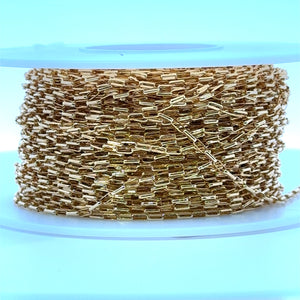 14KGF 3.55mm Flat Oval Rolo Hamilton Finish Chain, SKU#14SM1217