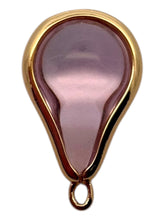 Pink round tear drop shape charm, SKU#M2164pink