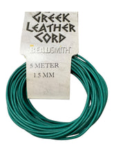 Aqua Greek Leather Cord 1.5MM