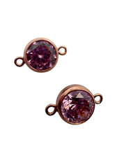 6mm, Rose Gold Filled, 3A, Cubic Zicronia Bezel Connector 
SKU#4805781M10