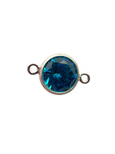 3mm, sterling silver , 3A, Cubic Zicronia Bezel Connector 
SKU#5030CM9