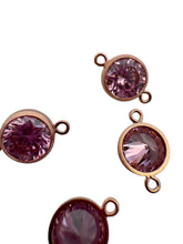 6mm, Rose Gold Filled, 3A, Cubic Zicronia Bezel Connector 
SKU#4805781M10