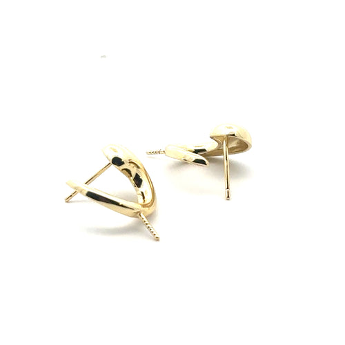 Gold plated earring, peg for for pearl, SKU#M3757G