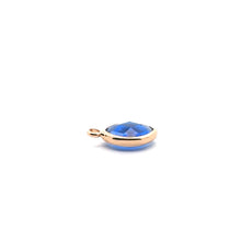 Dark blue Diamond shape crystal charm, SKU#M2156blue