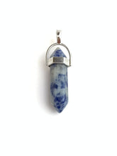 Blue Dot Jasper Silver Plated Pendant Sku#M1433