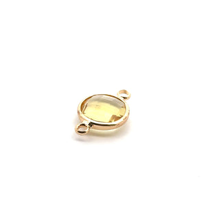 Yellow triangle shape crystal charm,SKU#M2148yellow