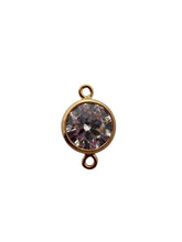 6mm,Gold Filled, 3A, Cubic Zicronia Bezel Connector 
SKU#4005781M4