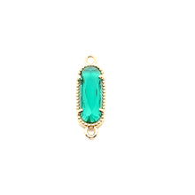 Oval Emerald Green crystal charm, SKU#M2167emerald