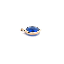 Dark blue Diamond shape crystal charm, SKU#M2156blue