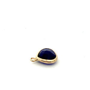 Blue triangle crystal charm,SKU#M2137Blue