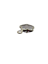 Silver plated flower shape, crystal charm, SKU#M3242