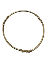 14KGF 6.75” stretchy tube bead bracelet, SKU#4014833675L