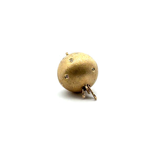 13mm Solid gold bead clasp with diamonds, SKU#A103M-L4