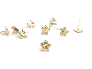 14kGF Flower Stud Earrings Sku#E26-4