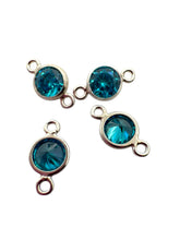 4mm,sterling silver, 3A, Cubic Zicronia Bezel Connector 
SKU#5005780M9