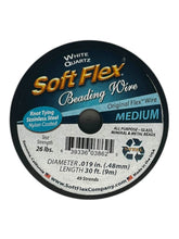 Soft Flex Beading Wire Medium White Quartz