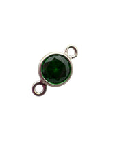 3mm, sterling silver , 3A, Cubic Zicronia Bezel Connector 
SKU#5030CM5