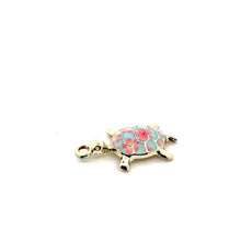 Pink flower turtle charm, SKU#M3207