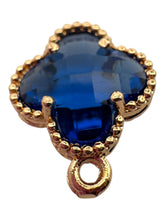 Dark blue four leaf clover charm, SKU#M2158-29