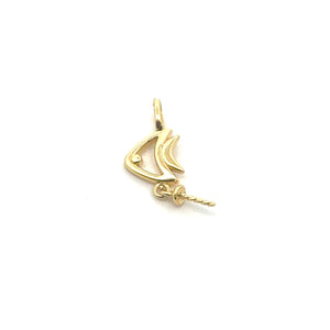 Gold plated fish bail with add on peg, SKU#M3734
