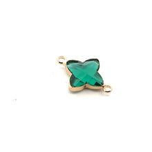 Gold star charm SKU#3103emeraldgreen