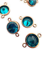 6mm, Rose Gold Filled, 3A, Cubic Zicronia Bezel Connector 
SKU#48057810M12