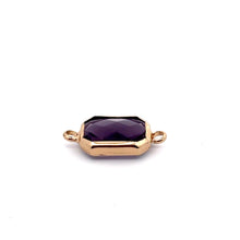 Purple rectangle shape crystal charm,SKU#M2147purple
