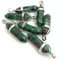 Silver Plated Ruby Fuchsite Pendant Sku#M1420