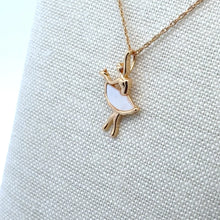 Ballerina Pendant, Pearl, Gold Plated, M4411