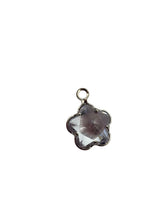 Silver plated flower shape, crystal charm, SKU#M3242