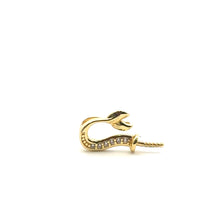 Gold plated mermaid tail nail with add on peg, SKU#M3733G