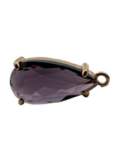 Dark purple tear drop crystal charm, SKU#M2152purple