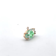 Green eye shape crystal charm, SKU#M2138green