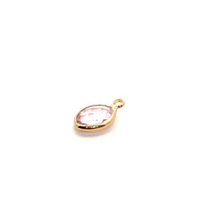 Light Pink  tiny tear drop  shape crystal charm,SKU#M2156Lpink
