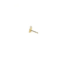 Square post earring w/Ring, SKU#400SQ5PR