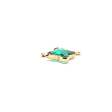 Gold star charm SKU#3103emeraldgreen