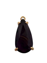 Dark purple tear drop crystal charm, SKU#M2152purple