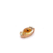 Yellow eye shape crystal charm, SKU#M2138yellow