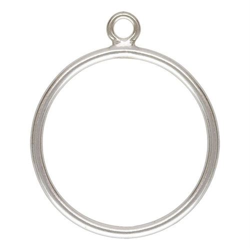 15mm Round Drop AT, Sterling Silver, Sku#5003515D