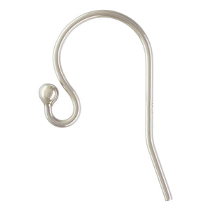 Ball End Ear Wire (0.76mm) GP, 14k gold filled, sterling silver,  #4006419