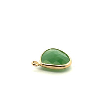 Jade green triangle shape crystal charm, SKU#M2168jade