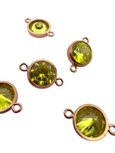 6mm, Rose Gold Filled, 3A, Cubic Zicronia Bezel Connector 
SKU#4805781M8