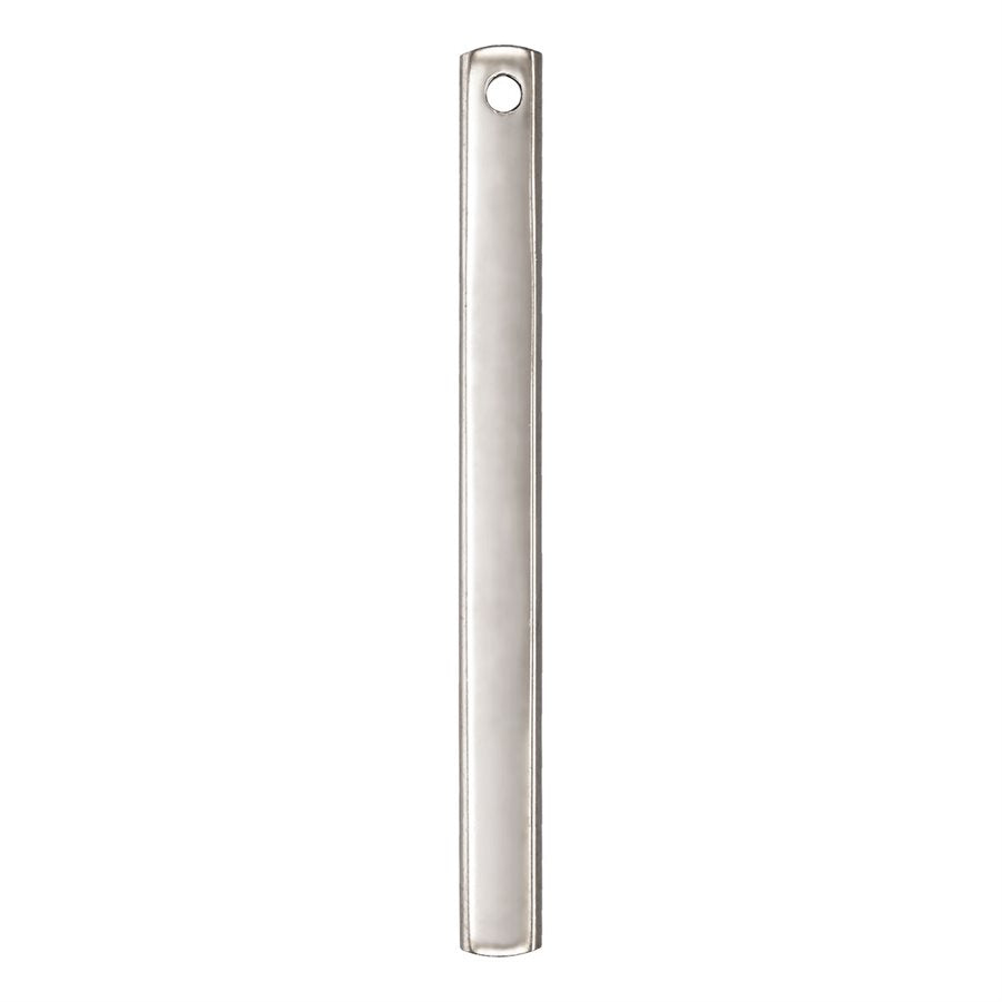 2.5x25.4mm Bar(0.7mm) w/0.9mm Hole, Sterling Silver, Sku#50B10H1