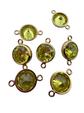 3mm, Gold filled , 3A, Cubic Zicronia Bezel Connector 
SKU#4030CM8