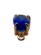 Blue tear drop crystal charm, SKU#M2152blue