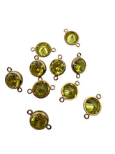3mm, Gold filled , 3A, Cubic Zicronia Bezel Connector 
SKU#4030CM8