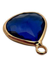 Royal blue triangle crystal charm, SKU#M2168-2