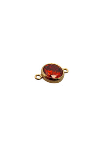 3mm, Gold filled , 3A, Cubic Zicronia Bezel Connector 
SKU#4030CM1
