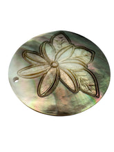Round carved flower Mother of Pearl, SKU#M4055